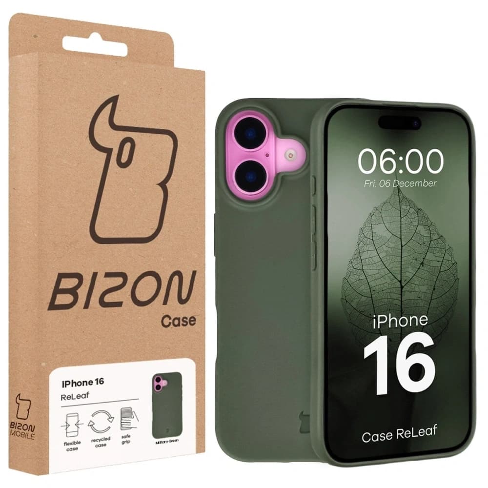 Bizon Case ReLeaf Apple iPhone 16 tmavě zelená
 - 6