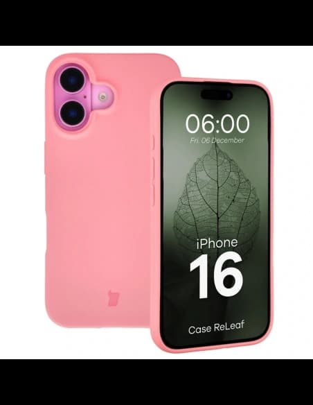 Bizon Case ReLeaf Apple iPhone 16 růžová
