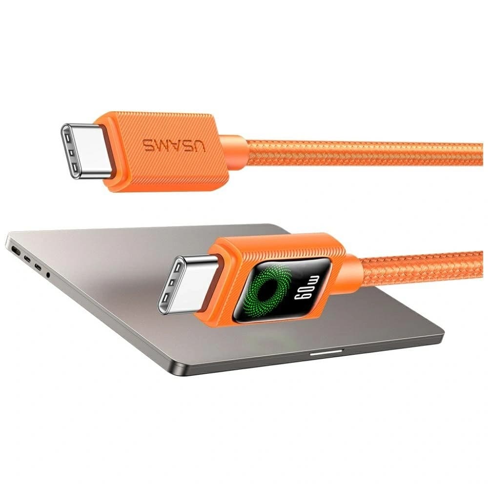 USAMS SJ773 PD 60W USB-C / USB-C Cable 1.2m orange - 3