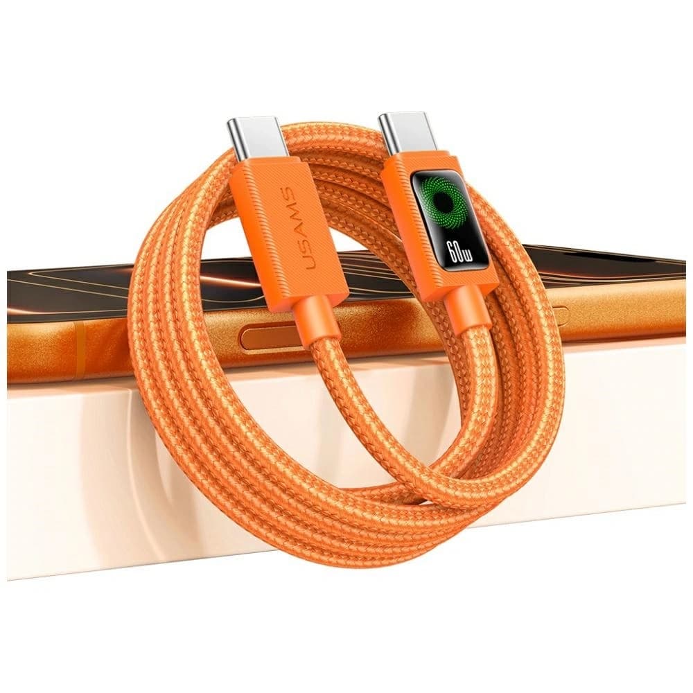 USAMS SJ773 PD 60W USB-C / USB-C Cable 1.2m orange - 8