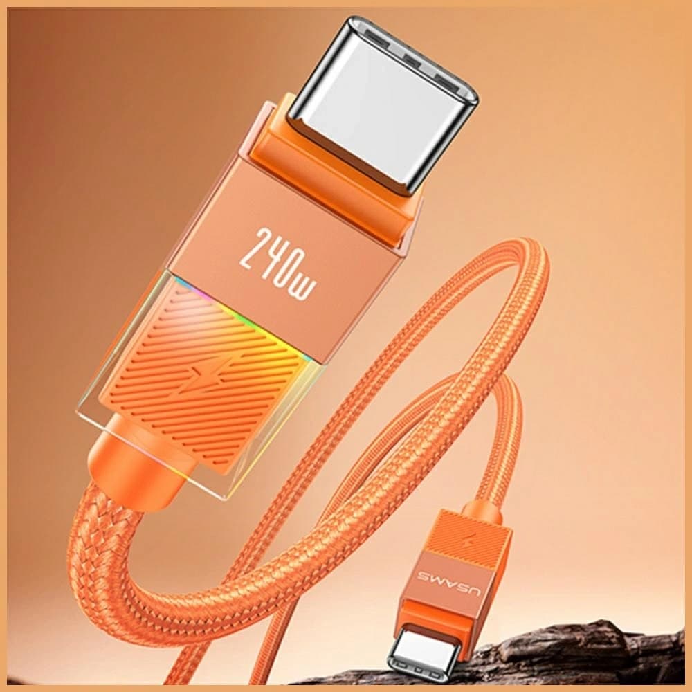 USAMS SJ777 PD 240W USB-C / USB-C Kabel 1.2m tarnish
 - 3