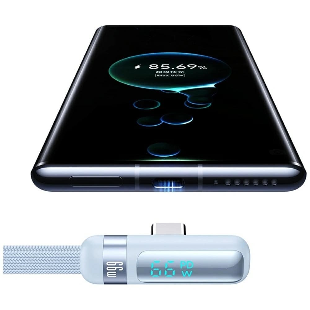 USAMS US-SJ651 66W USB-A / USB-C Kabel 1.2m modrý
 - 2