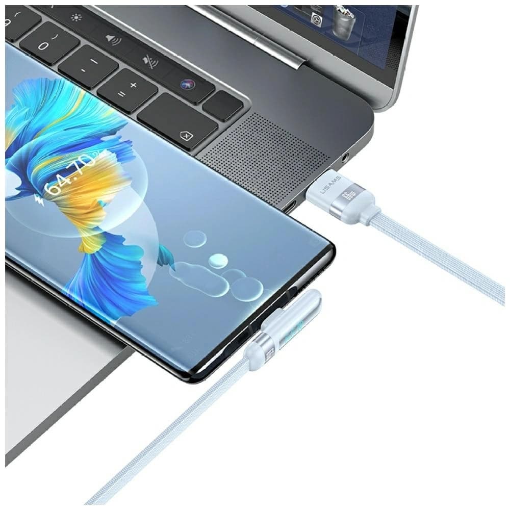 USAMS US-SJ651 66W USB-A / USB-C Kabel 1.2m modrý
 - 3