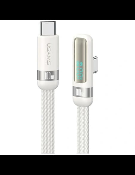 Kabel USAMS US-SJ653 PD 100W USB-C / USB-C 1.2m biały