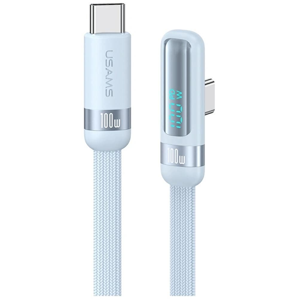 USAMS US-SJ653 PD 100W Cablu USB-C / USB-C 1.2m albastru
 - 1