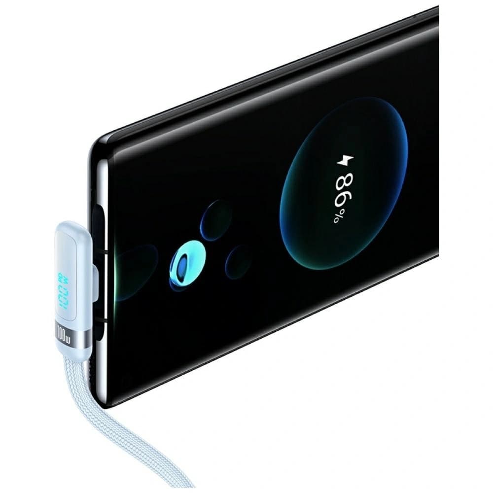 USAMS US-SJ653 PD 100W Cablu USB-C / USB-C 1.2m albastru
 - 5