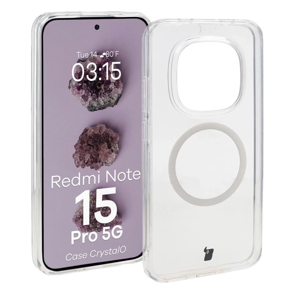 Bizon Case CrystalO Magnetic Xiaomi Redmi Note 15 Pro 5G klar
 - 1