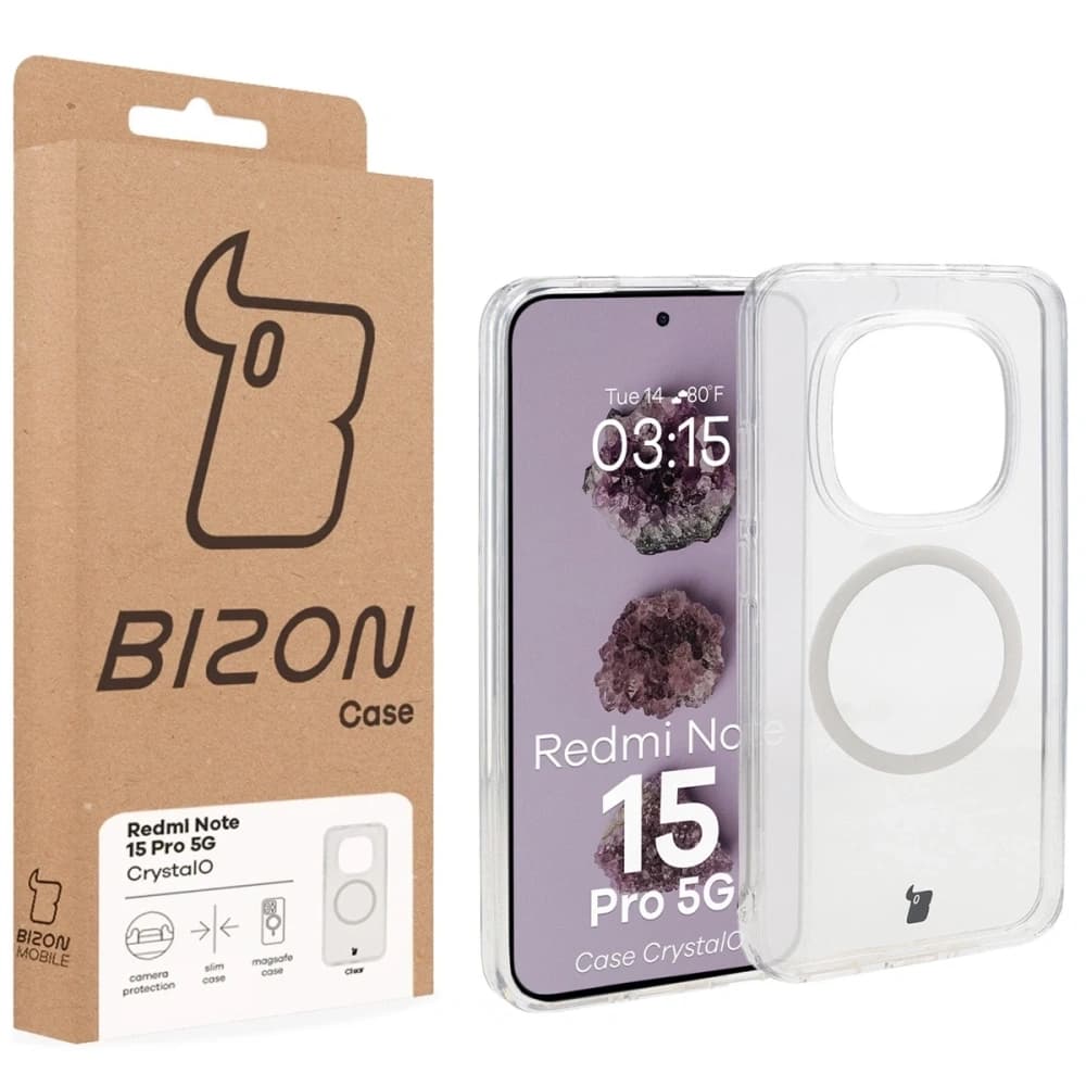 Bizon Case CrystalO Magnetic Xiaomi Redmi Note 15 Pro 5G klar
 - 7