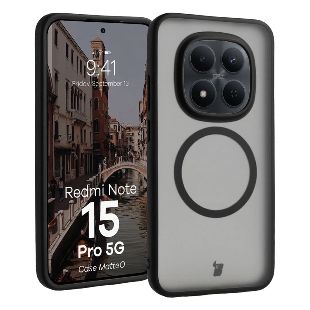 Bizon Case MatteO Magnetic Xiaomi Redmi Note 15 Pro 5G rauchschwarz
 - 1