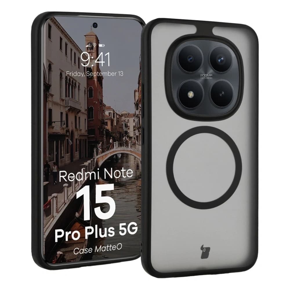 Bizon Case MatteO Magnetic Xiaomi Redmi Note 15 Pro+ Plus 5G smoky black - 1
