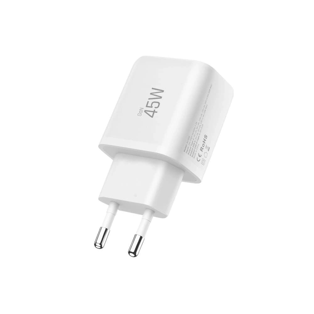 Încărcător de rețea Tech-Protect NCA45W-GAN USB-A, USB-C Încărcător de rețea PD 45W / QC3.0 + Cablu USB-C Alb - 5