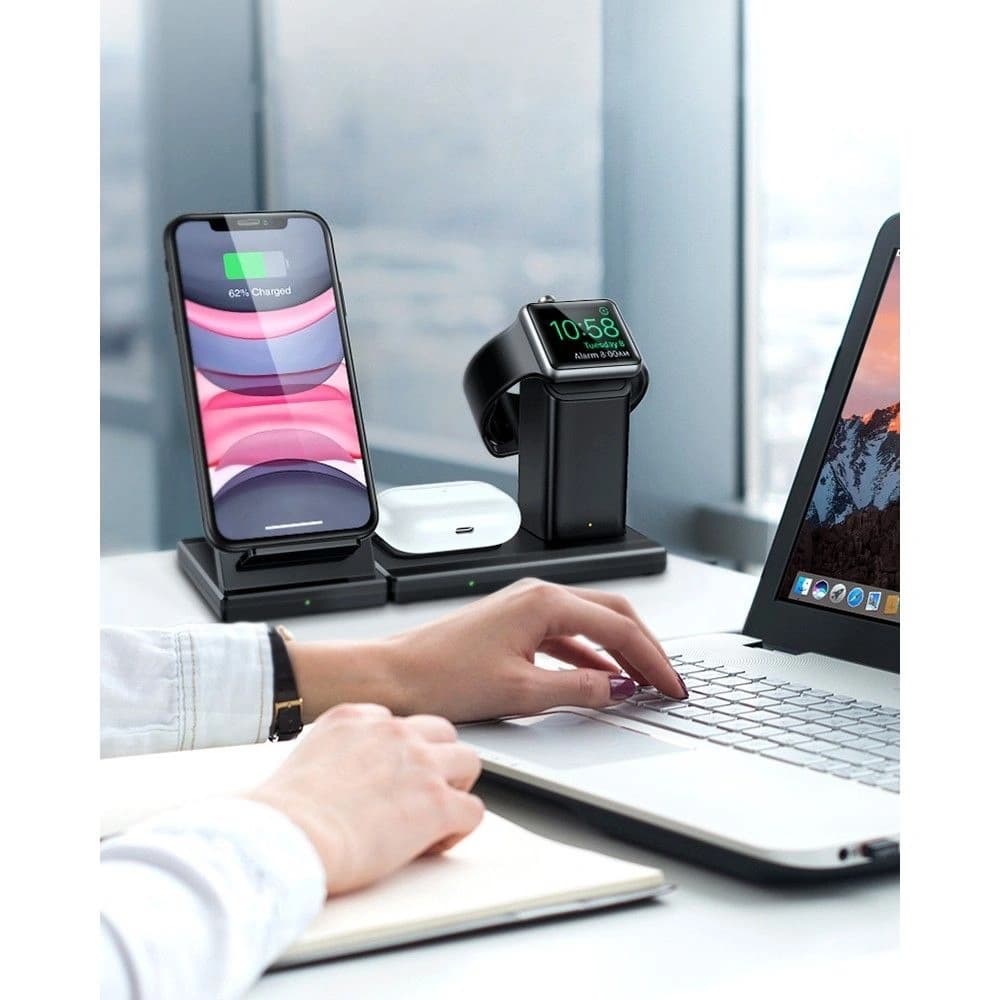 Stacja ładująca 3w1 ESR Wireless Charging Station Black - 4