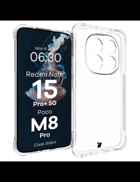 Carcasă Bizon Salpa Xiaomi Redmi Note 15 Pro+ Plus 5G / POCO M8 Pro 5G transparentă
