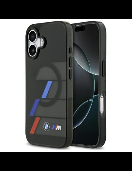 Butoane metalice BMW M IML Tricolor Lines MagSafe Apple iPhone 17 negre
