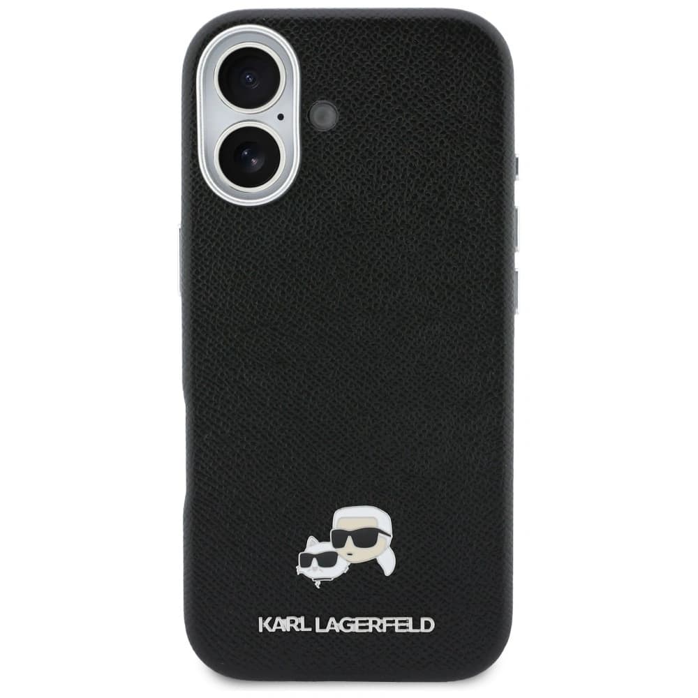 Karl Lagerfeld Karl & Choupette Head Pins Saffiano MagSafe Apple iPhone 17 black - 3
