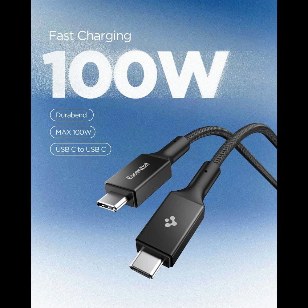 Spigen EB10015CC Essential USB-C Cable 100W 150cm Negru - 3
