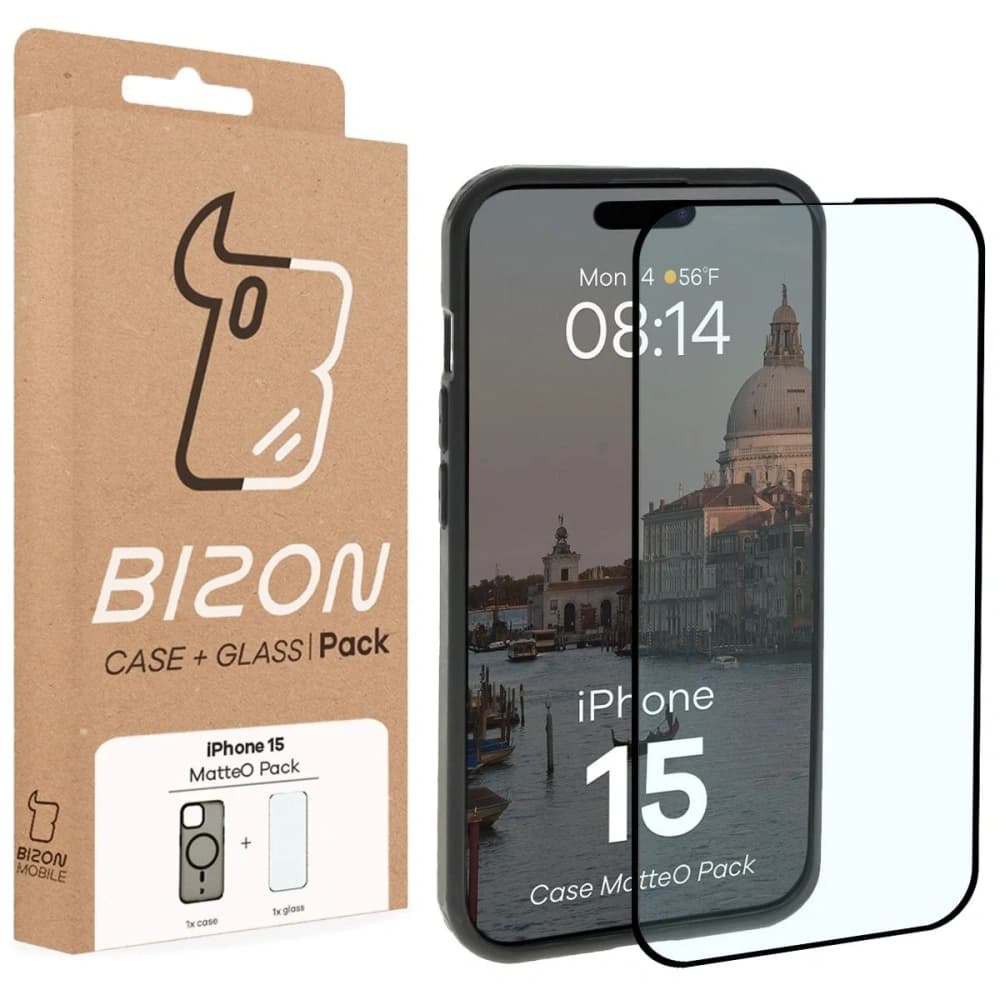 Bizon MatteO Magnetic Pack Apple iPhone 15 negru fumuriu - 9