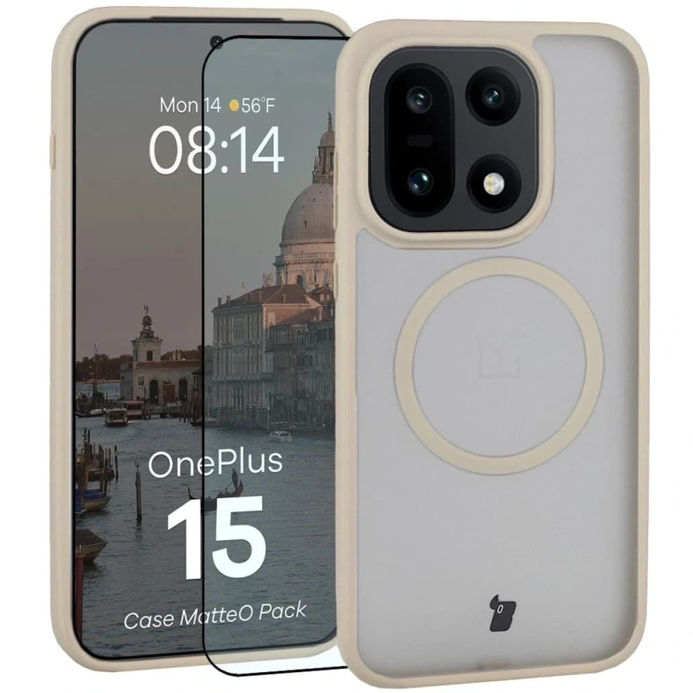 Bizon MatteO Mágneses Csomag OnePlus 15 füstös bézs
 - 1
