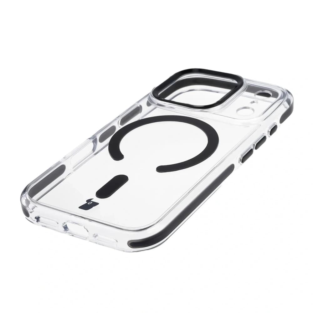 Bizon Case Marco Magnetic Apple iPhone 17 transparent cu un cadru negru - 3