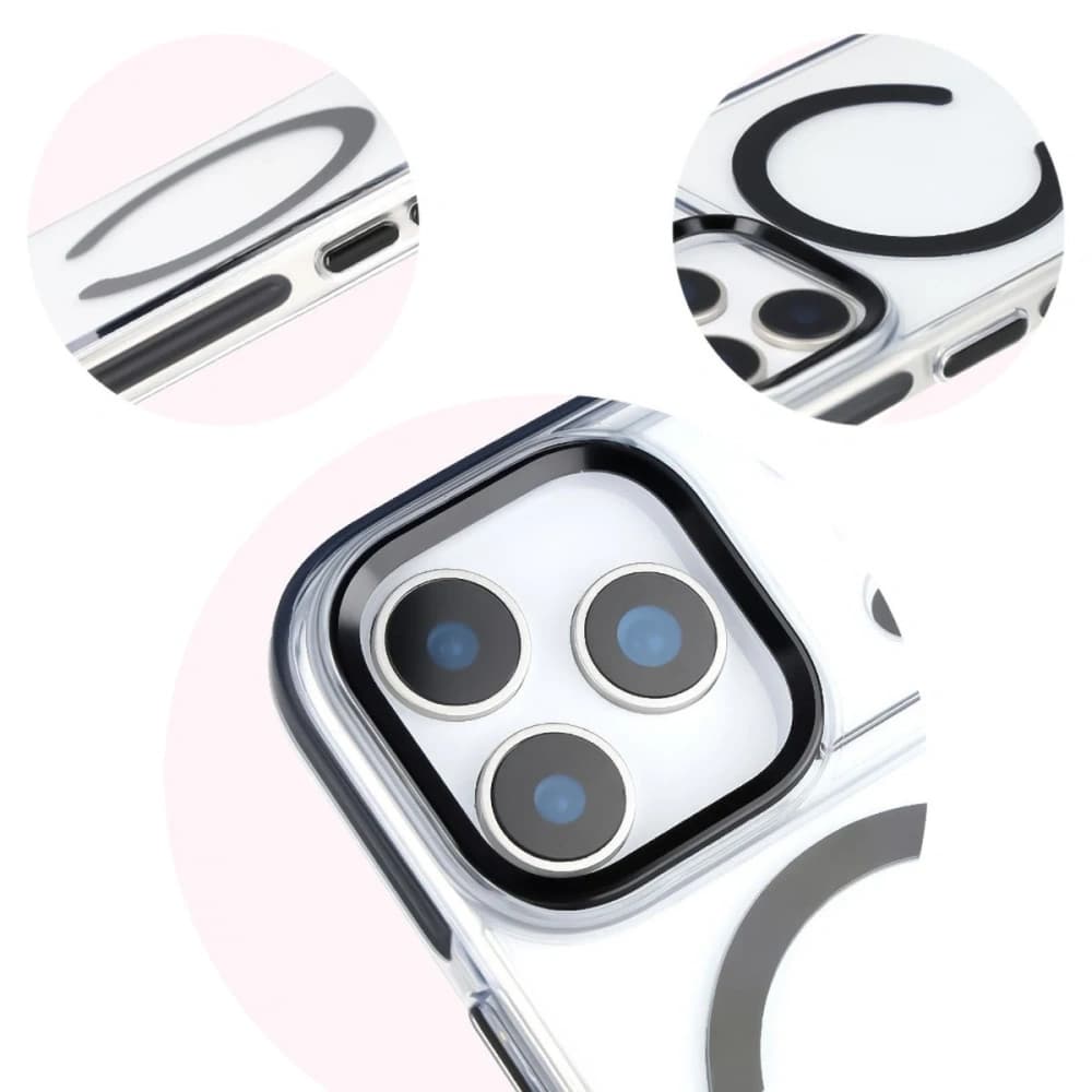 Bizon Case Marco Magnetic Apple iPhone 17 transparent cu un cadru negru - 8