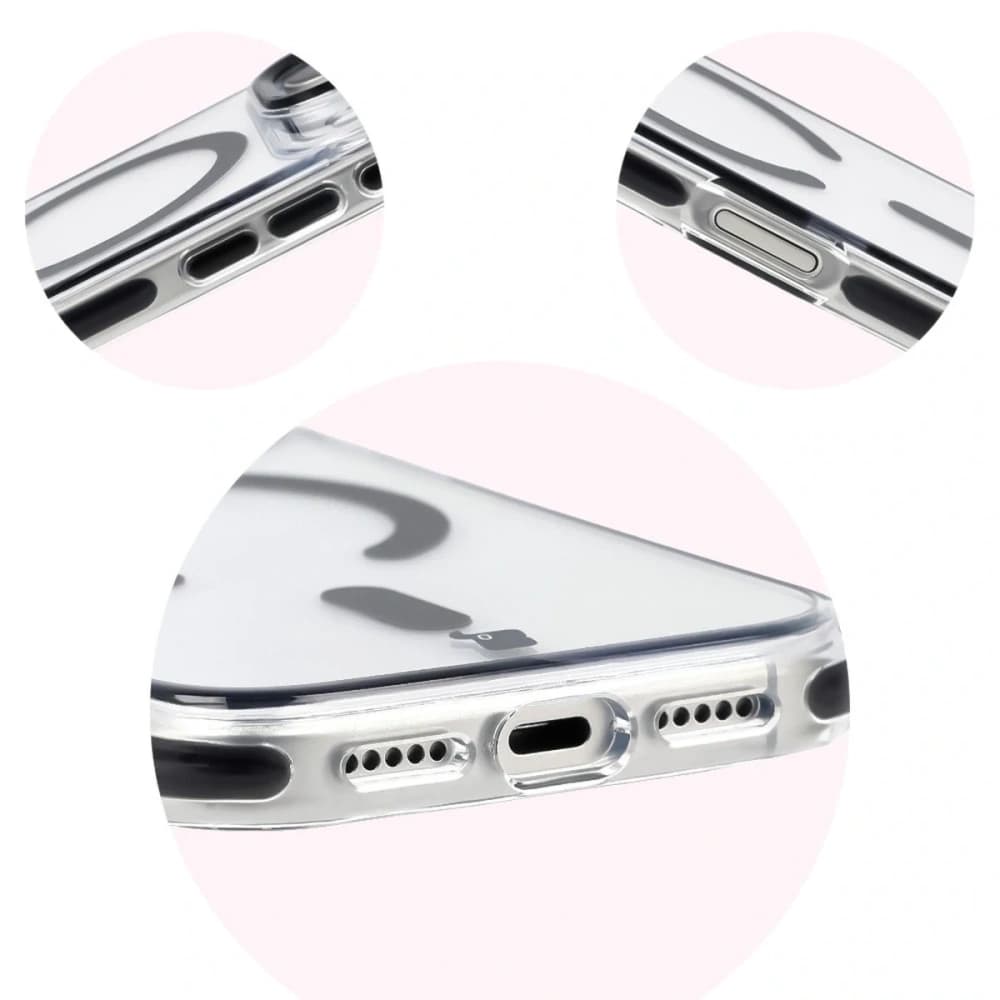 Bizon Case Marco Magnetic Apple iPhone 17 transparent cu un cadru negru - 9