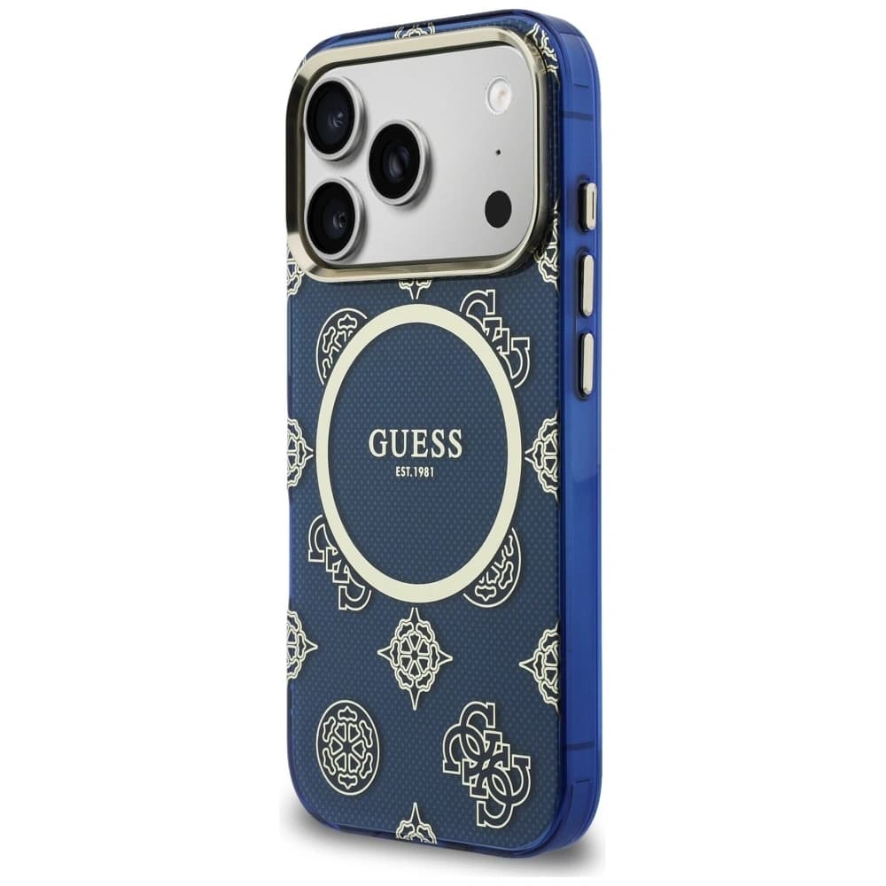 Guess IML Peony Dot MagSafe Apple iPhone 17 Pro albastru - 2