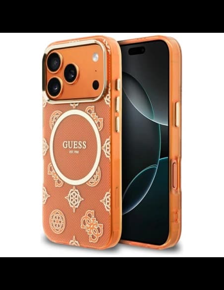 Guess IML Peony Dot MagSafe Apple iPhone 17 Pro narancs
