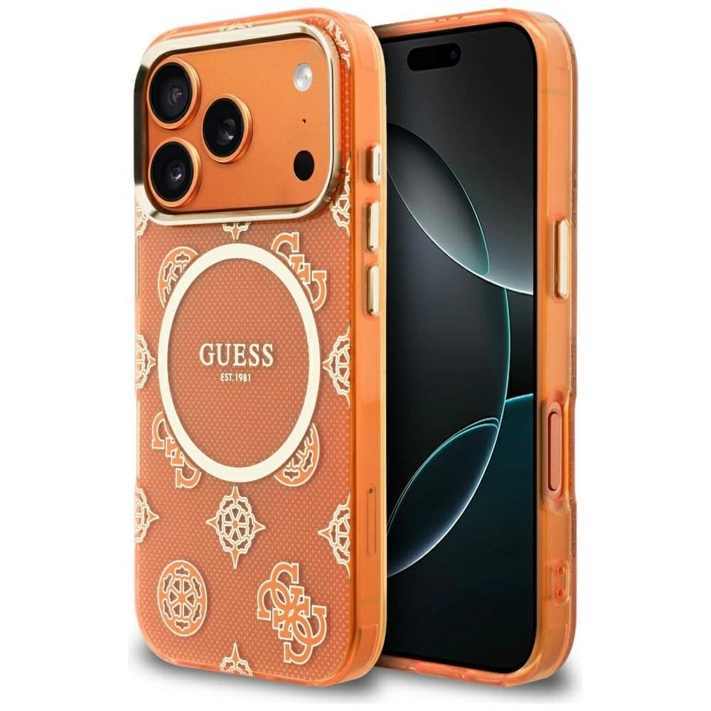 Guess IML Peony Dot MagSafe Apple iPhone 17 Pro narancs