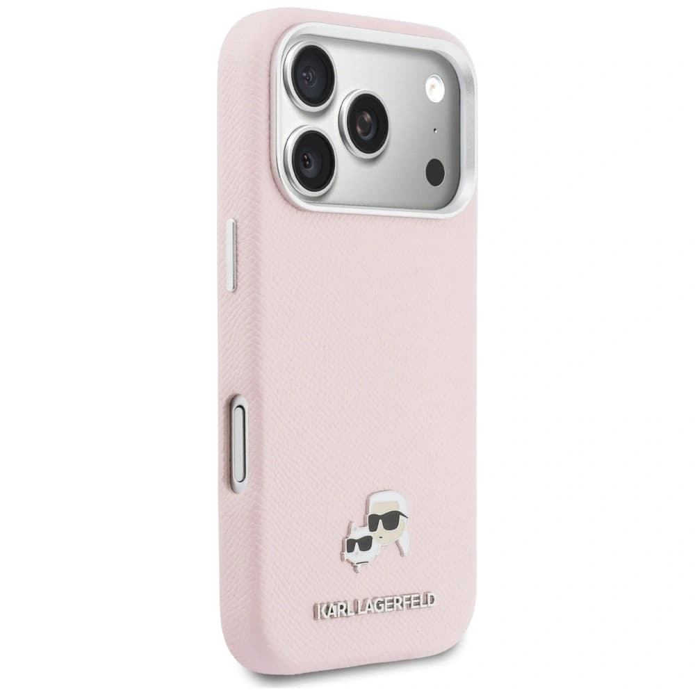 Karl Lagerfeld Karl & Choupette Head Pins Saffiano MagSafe Apple iPhone 17 Pro pink
- 4