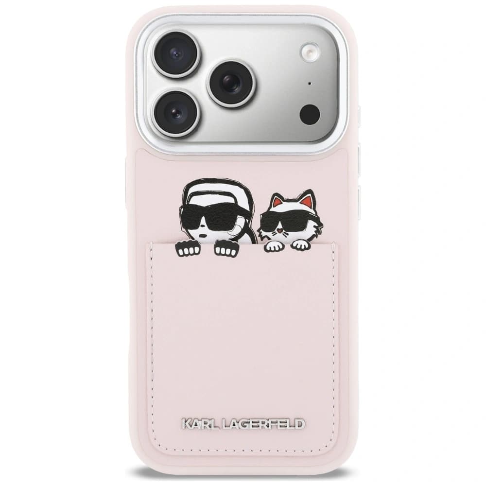 Karl Lagerfeld Karl & Choupette Print & Pocket Apple iPhone 17 Pro Max pink - 3