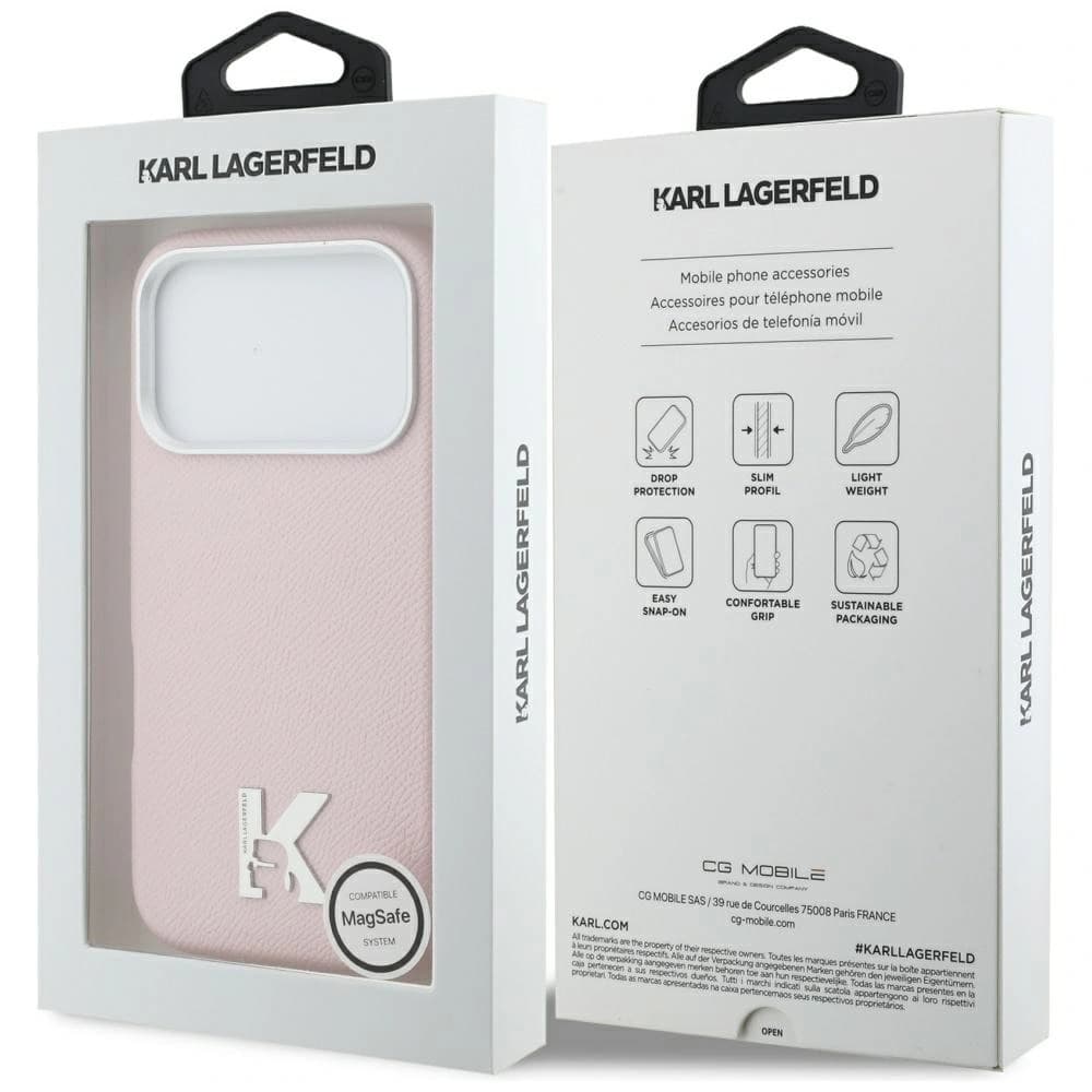 Karl Lagerfeld Karl Head Logo MagSafe Apple iPhone 17 Pro Max pink
- 8