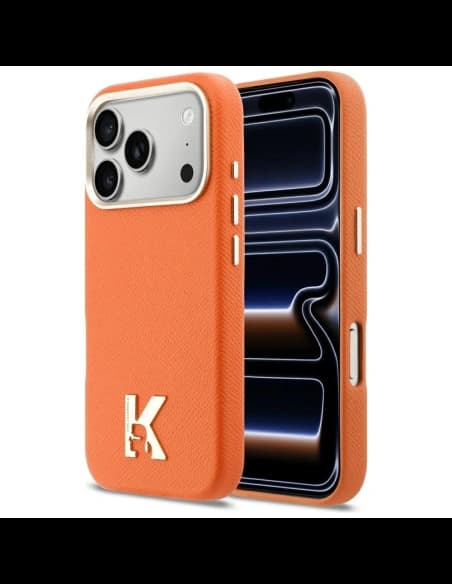 Karl Lagerfeld Karl Fej Logó MagSafe Apple iPhone 17 Pro narancs
