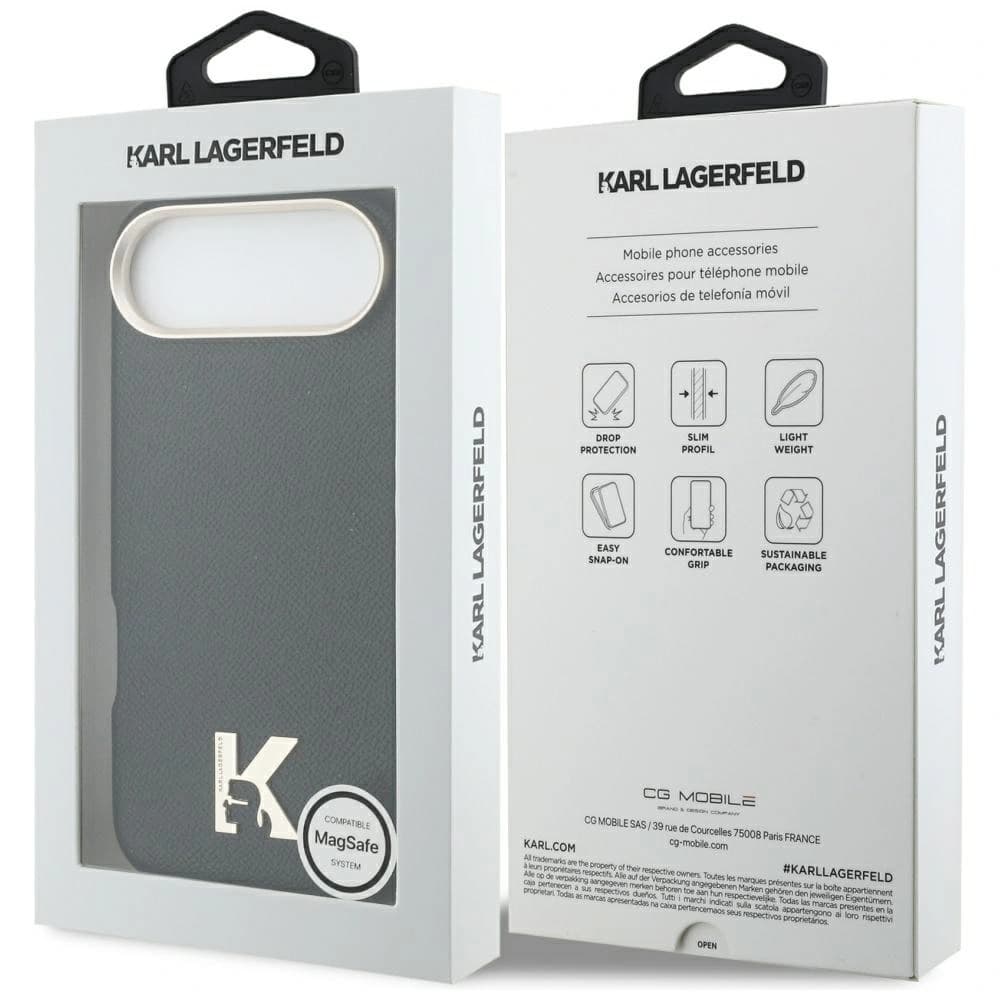 Karl Lagerfeld Karl Head Logo MagSafe Apple iPhone Air negru - 8