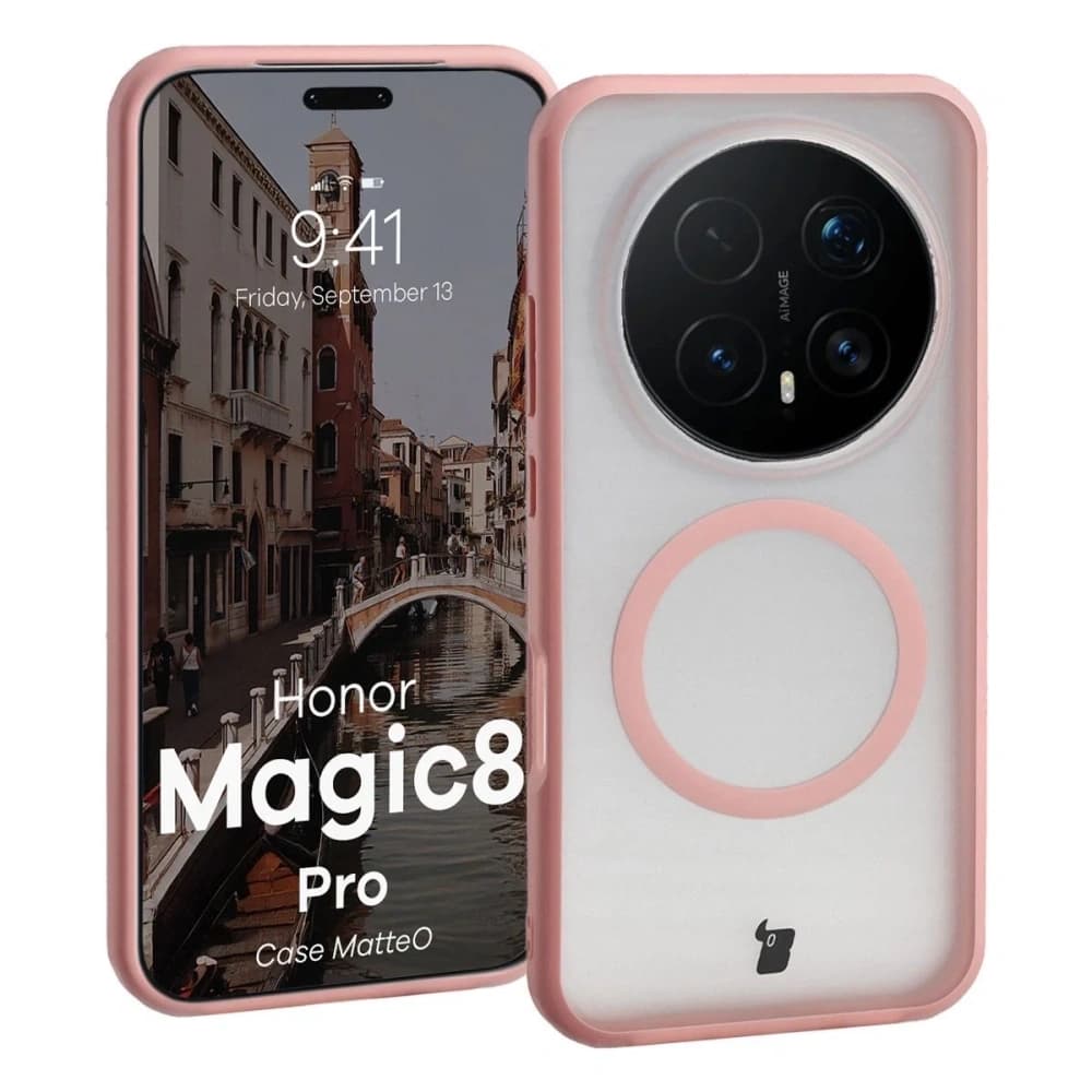 Bizon Case MatteO Magnetic Honor Magic8 Pro smoky light pink