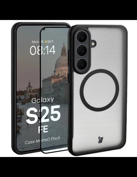 Bizon MatteO Magnetic Pack Samsung Galaxy S25 FE smoky black