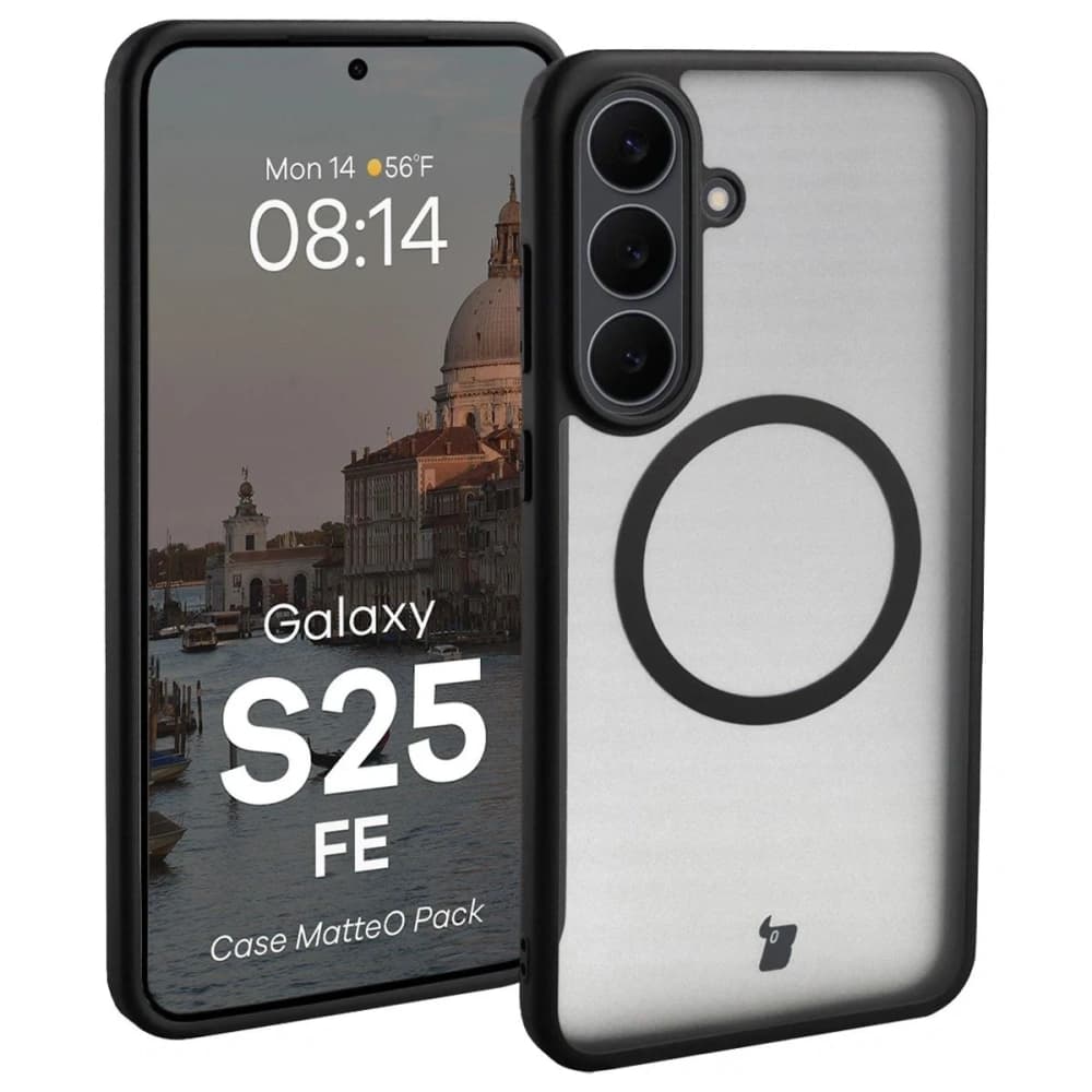 Bizon MatteO Magnetic Pack Samsung Galaxy S25 FE rauchschwarz
- 3