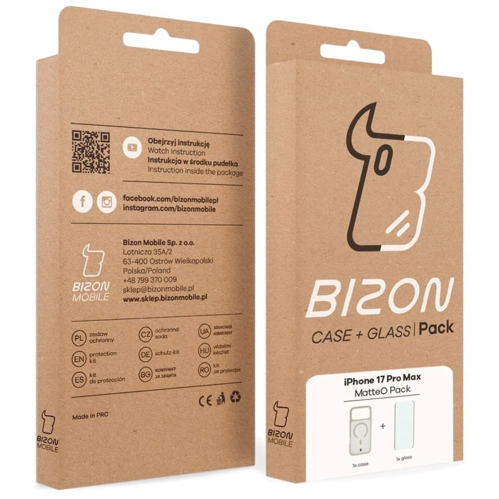 Bizon MatteO Magnetic Pack Apple iPhone 17 Pro Max rauchbeige
- 10