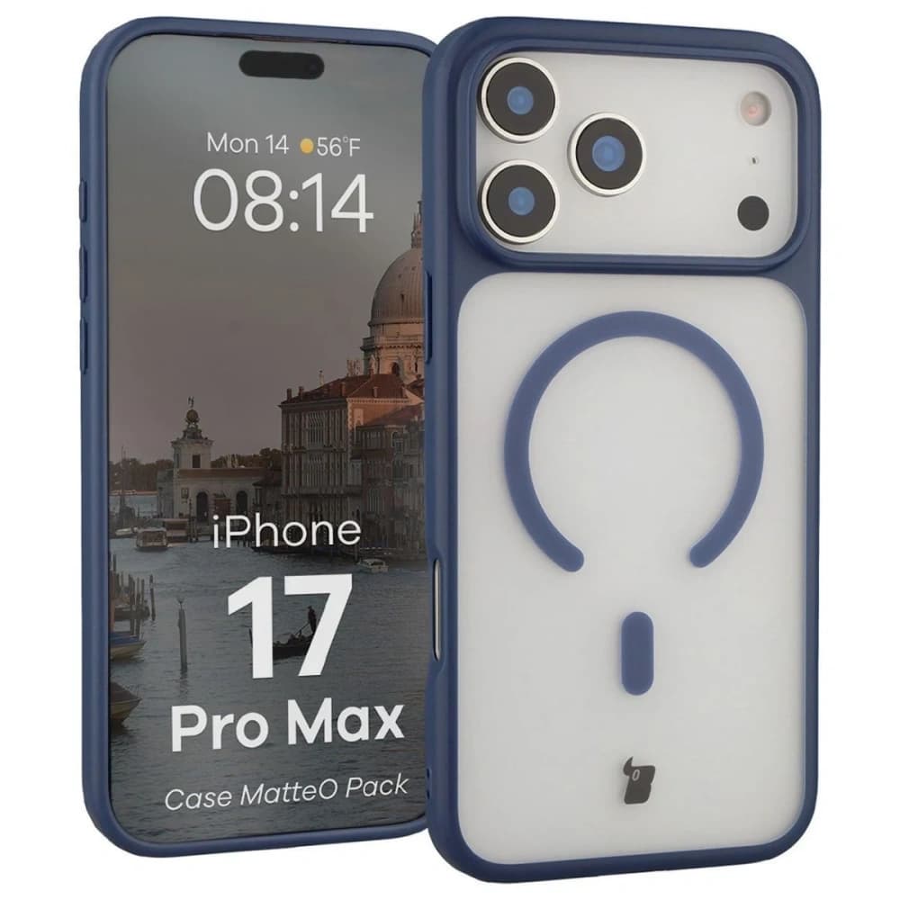 Bizon MatteO Magnetic Pack Apple iPhone 17 Pro Max albastru fumuriu - 3
