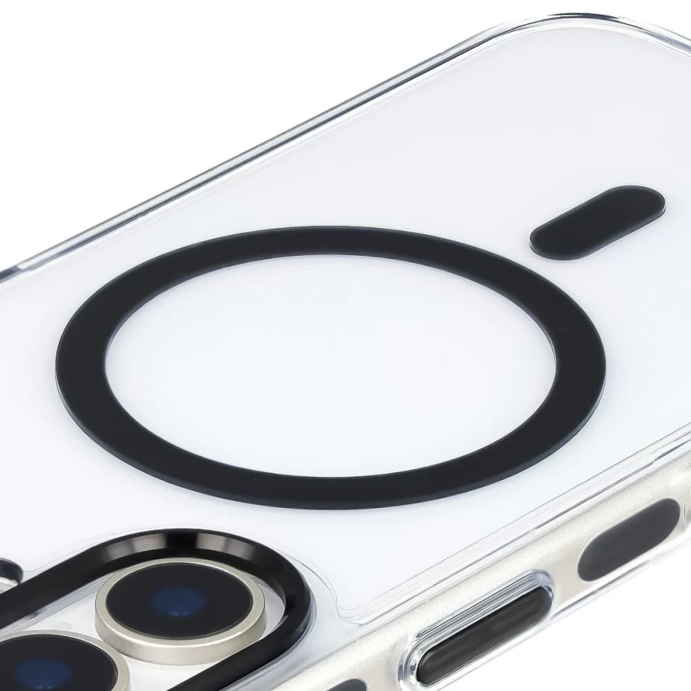 Bizon Case Marco Magnetic Apple iPhone 17 transparent cu un cadru negru - 5