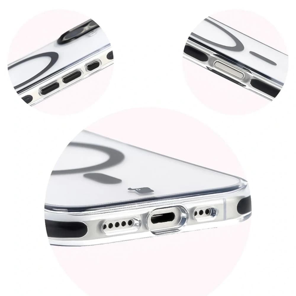 Bizon Case Marco Magnetic Apple iPhone 17 transparent cu un cadru negru - 9