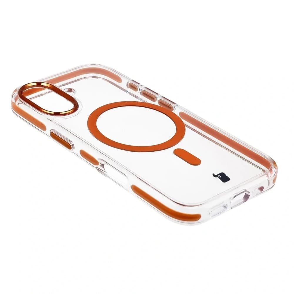 Bizon Case Marco Mágneses Apple iPhone 17 átlátszó narancs kerettel
 - 4