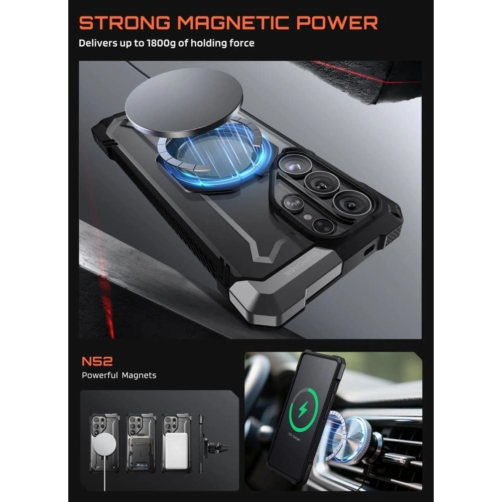 Supcase Unicorn Beetle Grip Mag MagSafe Samsung Galaxy S26 Ultra fekete
 - 3