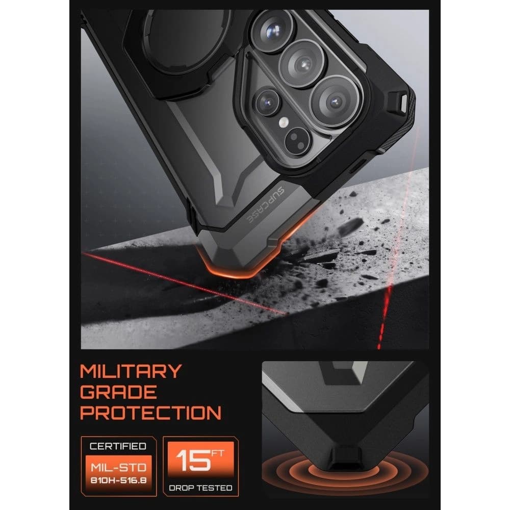 Supcase Unicorn Beetle Grip Mag MagSafe Samsung Galaxy S26 Ultra fekete
 - 5