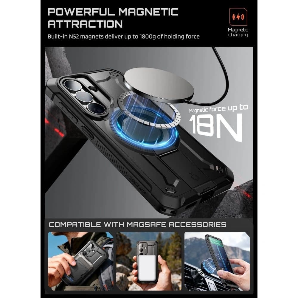 Supcase Unicorn Beetle Pro Mag MagSafe Samsung Galaxy S26+ Plus Black [2 PACK] - 4