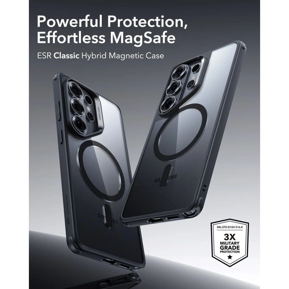 ESR Classic Hybrid MagSafe Samsung Galaxy S26 Ultra Átlátszó/fekete
 - 6