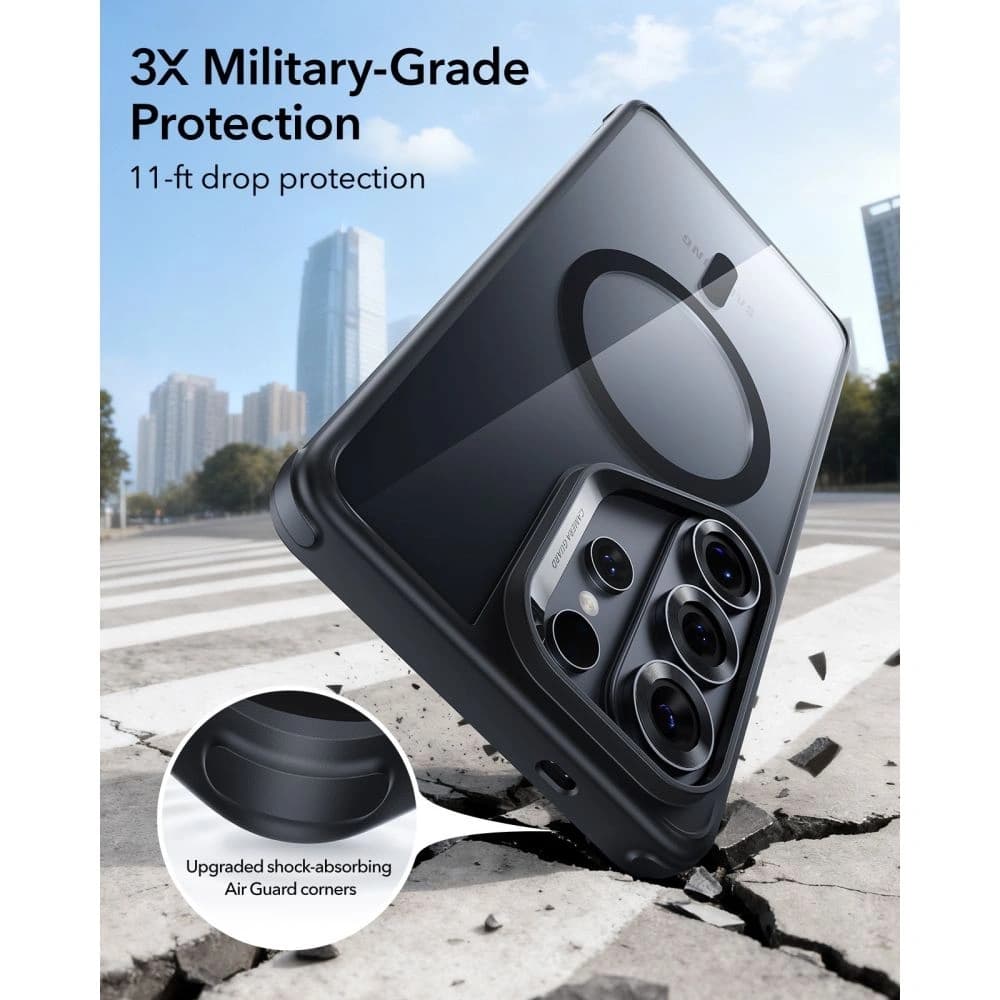 ESR Classic Hybrid MagSafe Samsung Galaxy S26 Ultra Átlátszó/fekete
 - 7