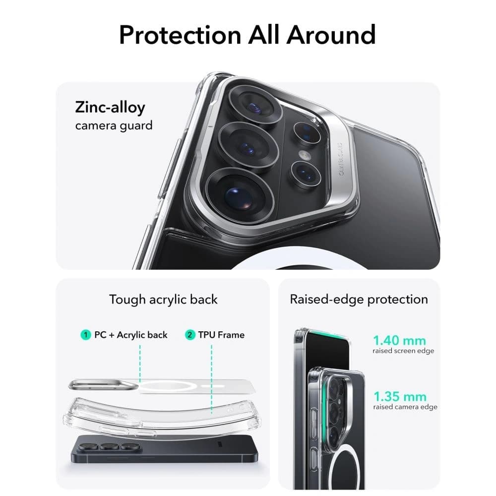 ESR Classic Hybrid Kickstand MagSafe Samsung Galaxy S26 Ultra Átlátszó
 - 2