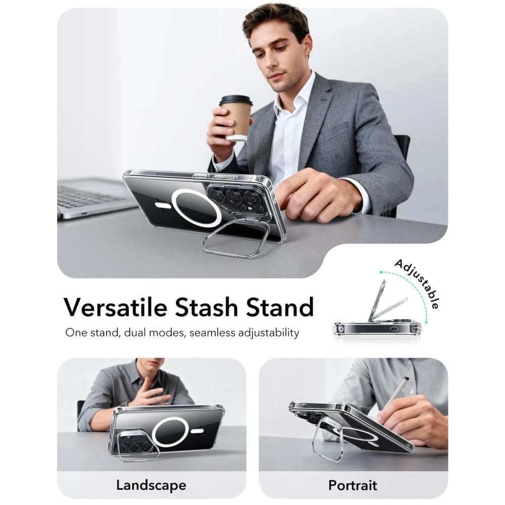 ESR Classic Hybrid Kickstand MagSafe Samsung Galaxy S26 Ultra Átlátszó
 - 3