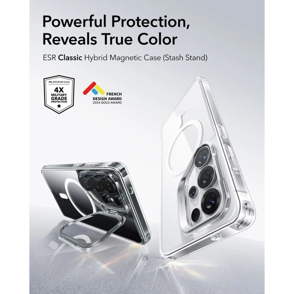 ESR Classic Hybrid Kickstand MagSafe Samsung Galaxy S26 Ultra Átlátszó
 - 4