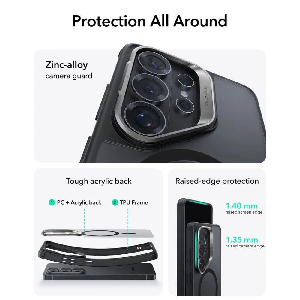 ESR Classic Hybrid Kickstand MagSafe Samsung Galaxy S26 Ultra Negru Înghețat
 - 2